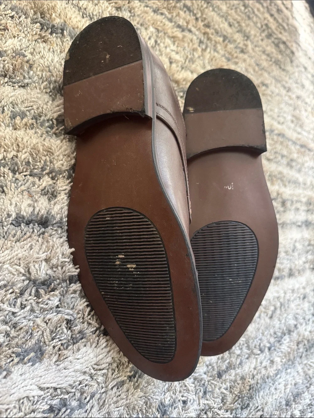 Men's Brown Leather Cap-Toe Derby Shoes